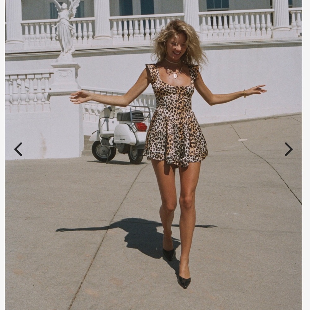 Vanessa Mooney	 XS New without tags 
THE ELISABETH ROMPER DRESS - CHEETAH - Picture 7 of 8